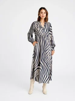 Halima Kjole, Black/Sand, 40