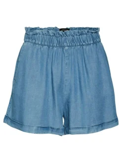 Harper Frill Shorts, Medium Blue Denim, XS