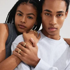 Harrison 2-pak Ringe, Gold Plated