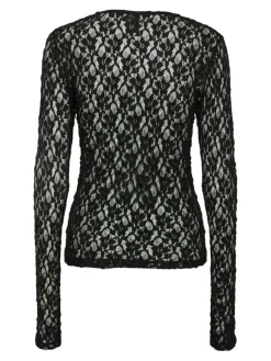 Hazel Lace Bluse, Black, XS