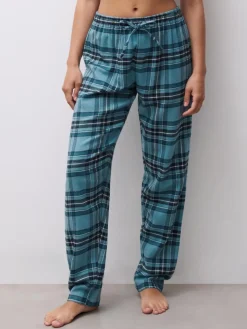 Heat Natbukser, Dark Blue Checks, 42