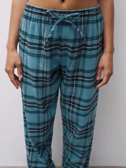 Heat Natbukser, Dark Blue Checks, 42