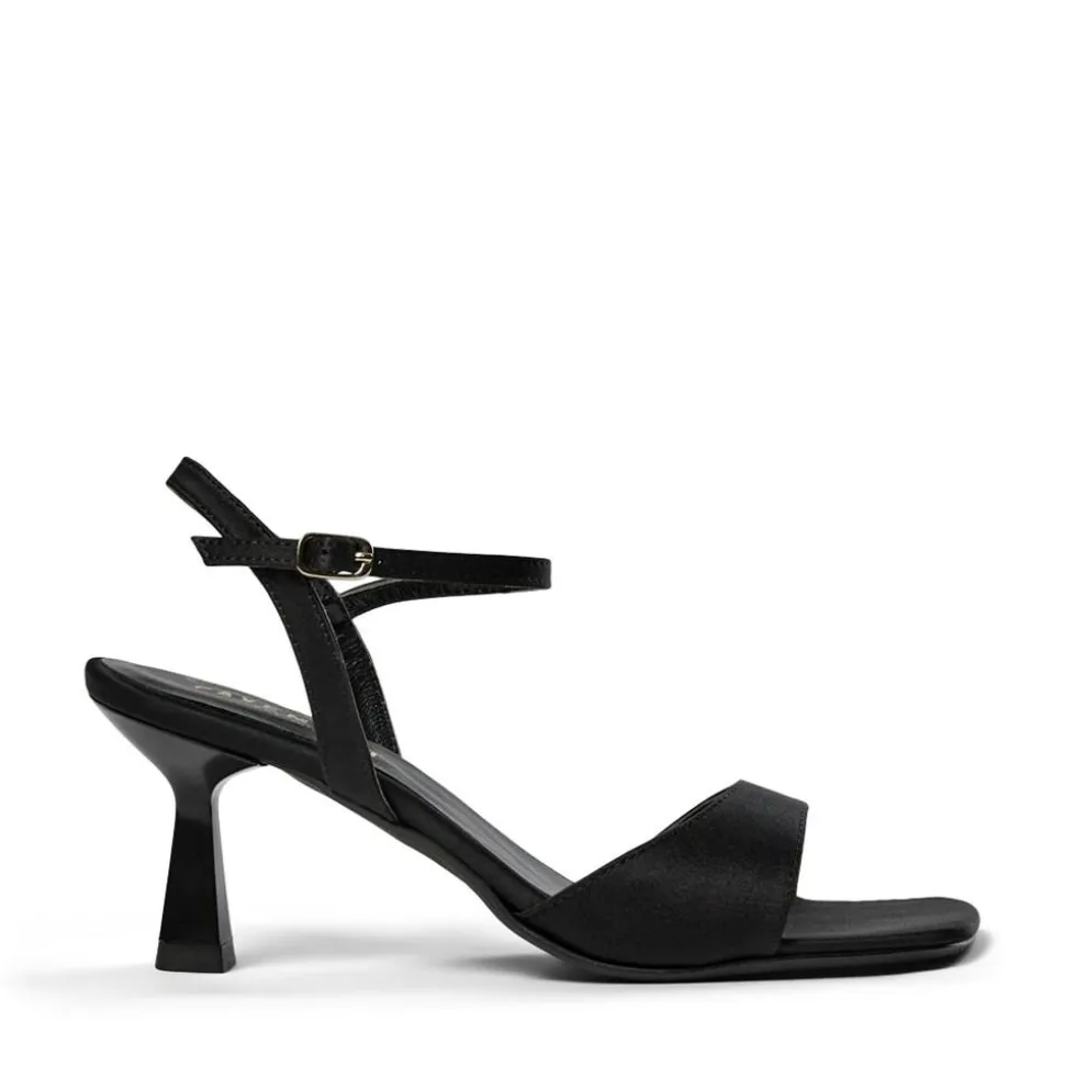Helma Højhælede Sandaler, Black Satin, 39
