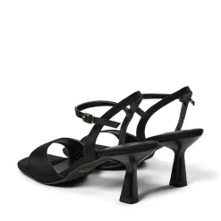 Helma Højhælede Sandaler, Black Satin, 39