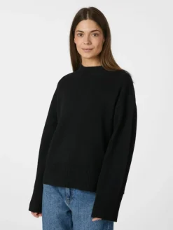 Hendrick Knit Striktrøje, Black, 40