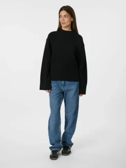 Hendrick Knit Striktrøje, Black, 40