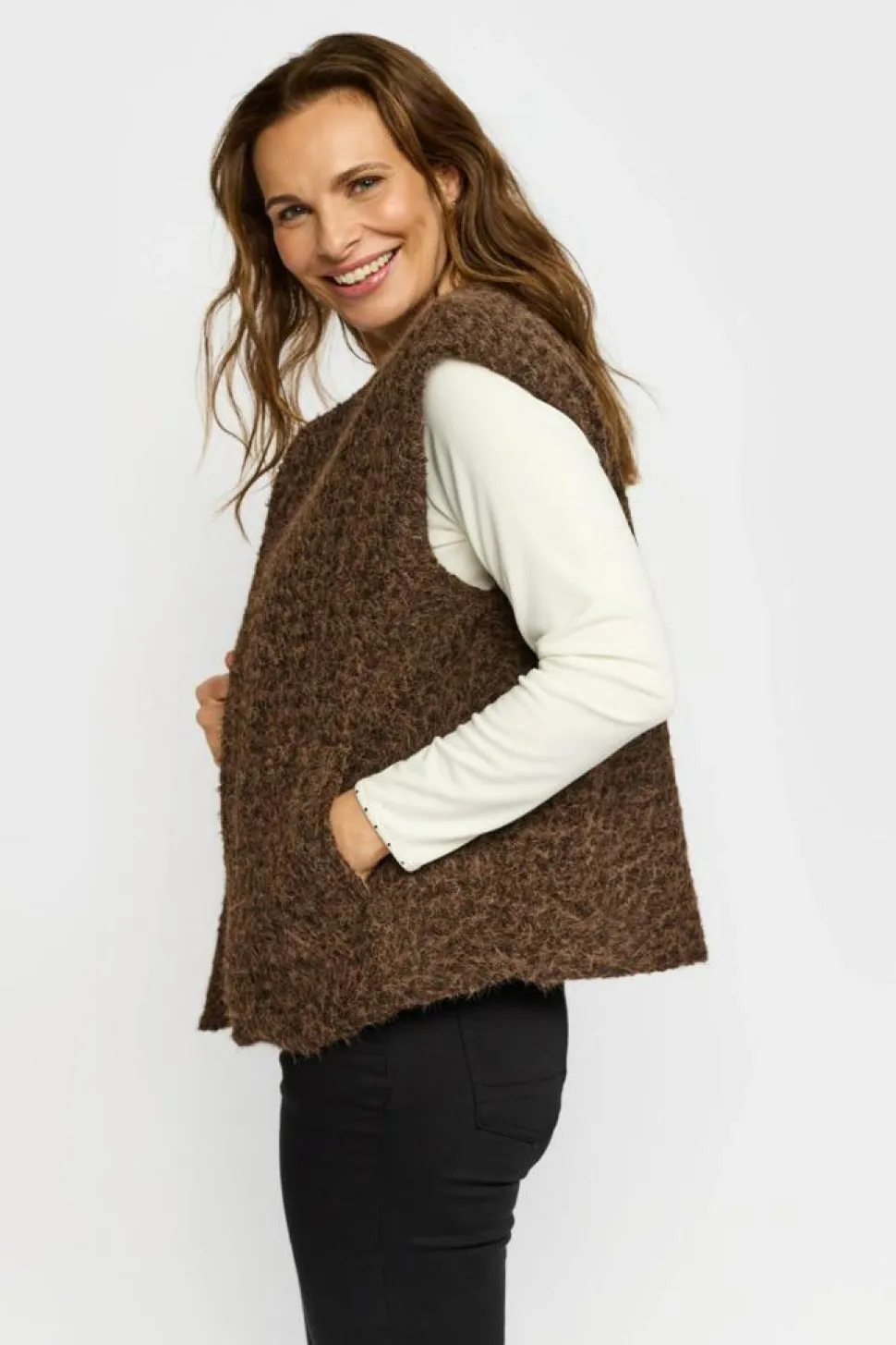Hira Vest, Brown, S/M