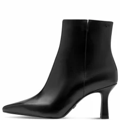 Højhælede Støvler, Black Leather, 40