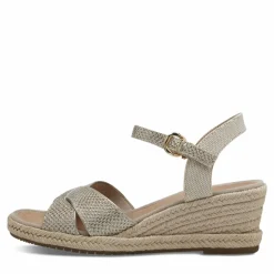 Højhælede Wedge Sandaler, Lt.Gold Glam, 41