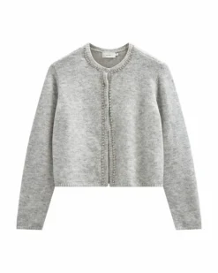 Ibra Cardigan, Light Grey Melange, L