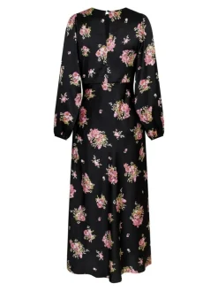 Ilba Flower Bunch Kjole, Black, 34