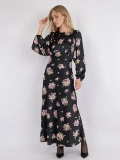Ilba Flower Bunch Kjole, Black, 34