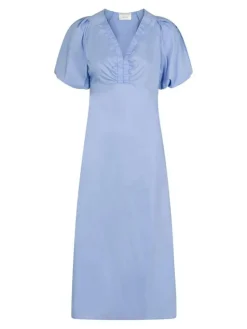 Illana Poplin Kjole, Sky Blue, 40