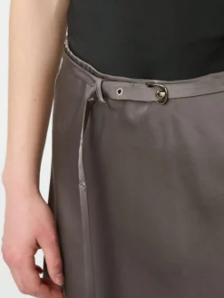 Innell Heavy Sateen Nederdel, Warm Grey, 38