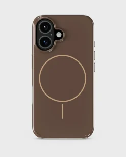 Iphone 16 Mono Case Cover, Chocolate/Beige