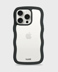 Iphone 14 Pro Max Transparent Wavy Cover, Black/Transparent