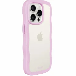 Iphone 15 Pro Max Transparent Wavy Cover, Lilac/Transparent