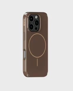 Iphone 16 Pro Mono Case Cover, Chocolate/Beige