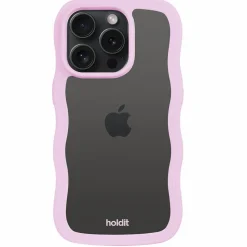 Iphone 14 Pro Transparent Wavy Cover, Lilac/Transparent