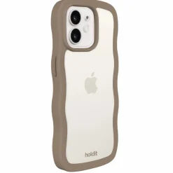 Iphone 12/12 Pro Transparent Wavy Cover, Mocha Brown/Transparent