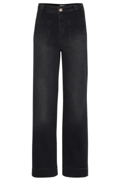 Ireloi Jeans, Black Washed Denim, 36