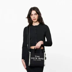 Jacquard Tote Bag, Sort