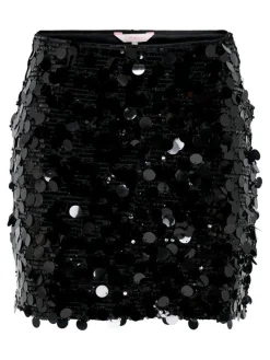 Jadel Sequins Nederdel, Black, XS