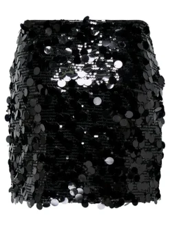 Jadel Sequins Nederdel, Black, XS