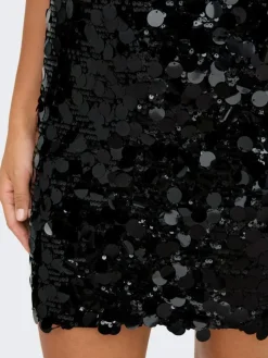 Jadel Sequins Nederdel, Black, XS