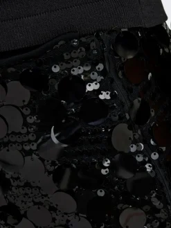 Jadel Sequins Nederdel, Black, XS