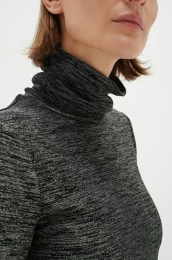 JafarIW Strikbluse, Silver Ombre, XL