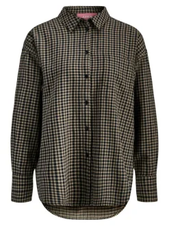 Jamie Check Flannel Skjorte, Slate Black, M