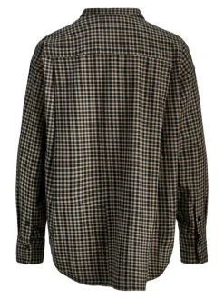 Jamie Check Flannel Skjorte, Slate Black, M