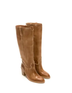 Janie Escovado Højhælede Støvler, Dark Tan, 41