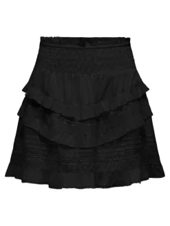 Jasmin Flounce Nederdel, Black, L