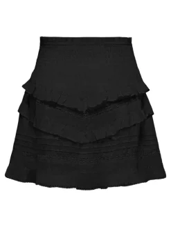 Jasmin Flounce Nederdel, Black, L