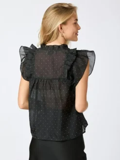 Jayla Bedazzled Top, Black, 36