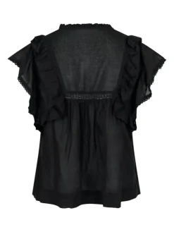 Jayla S Voile Bluse, Black, 34