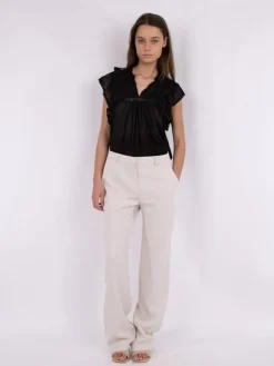 Jayla S Voile Bluse, Black, 34