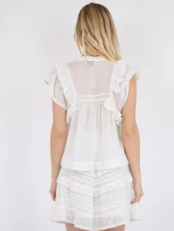 Jayla S Voile Bluse, Hvid, 34