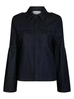 Jaynor Denim Jakke, Dark Blue, 38