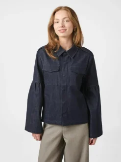 Jaynor Denim Jakke, Dark Blue, 38