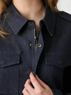 Jaynor Denim Jakke, Dark Blue, 38