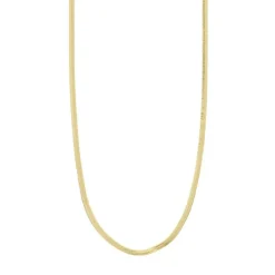 Joanna Flat Snake Chain Halskæde, Guld, 40 cm