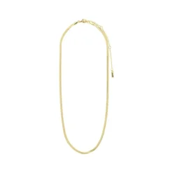 Joanna Flat Snake Chain Halskæde, Guld, 40 cm