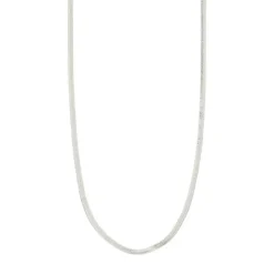 Joanna Flat Snake Chain Halskæde, Sølv, 40 cm