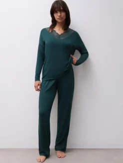 Josie Langærmet Bluse, Eden Green, 42