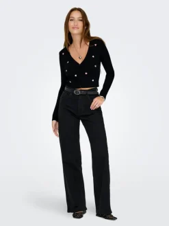 Juicy Højtaljede Jeans, Black Denim, W29/L32