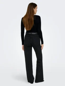 Juicy Højtaljede Jeans, Black Denim, W29/L32