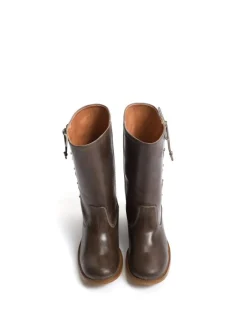 Julia Gaucho Laces Støvler, Dark Brown, 39